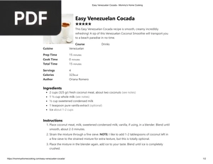 Easy Venezuelan Cocada