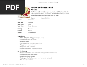 Potato and Beet Salad