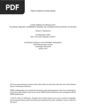 Latin American Inequality: Colonial Origins, Commodity Booms, or a Missed 20th Century Leveling?