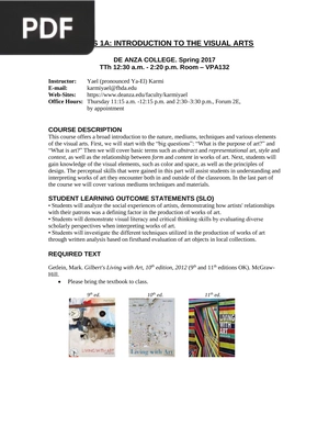 Introduction to the visual arts (Article)