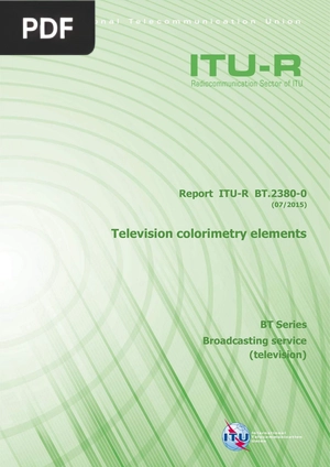 Television colorimetry elements