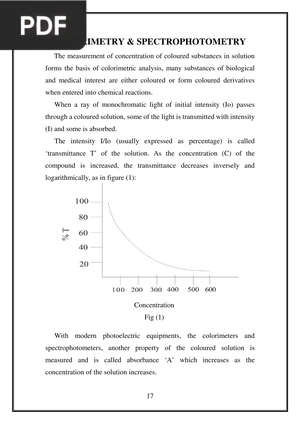 Colorimetry & Spectrophotometry