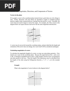 Magnitudes, Directions, and Components of Vectors