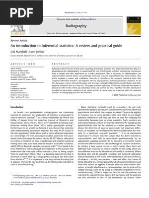 An introduction to inferential statistics: A review and practical guide