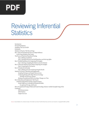 Reviewing Inferential Statistics