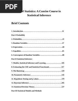A Concise Course in Statistical Inference