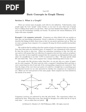 Basic Concepts in Graph Theory