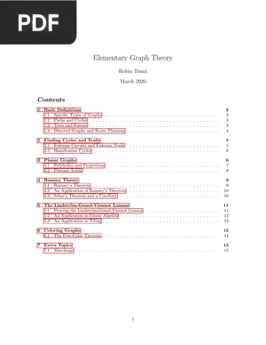 Elementary Graph Theory
