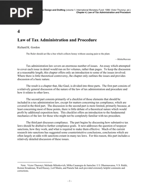 Law of Tax Administration and Procedure