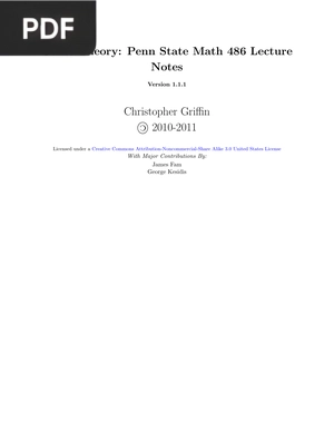 Game Theory: Penn State Math 486 Lecture Notes