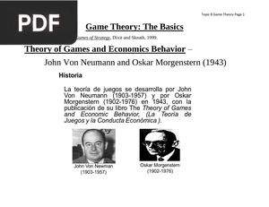 Game Theory: The Basics