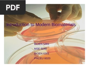 Introduction to Modern Biomaterials (Presentation)