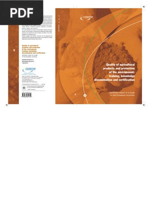 Quality of agricultural products and protection of the environment