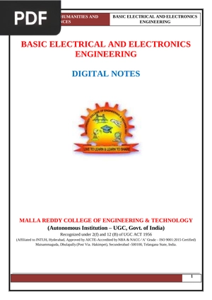 Basic electrical and electronics engineering