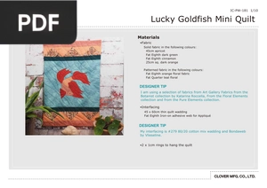 Lucky Goldfish Mini Quilt
