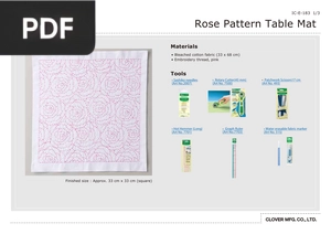 Rose Pattern Table Mat