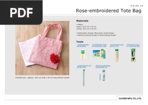 Rose-embroidered Tote Bag