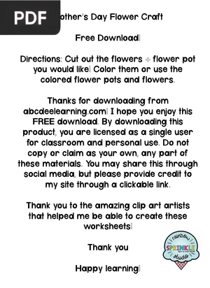 Mother’s Day Flower Craft