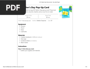 Father's Day Pop-Up Card