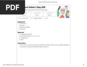 Superhero Father's Day Gift