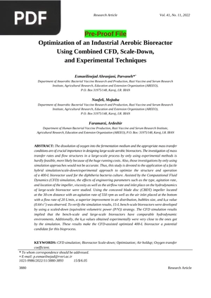 Optimization of an Industrial Aerobic Bioreactor Using Combined CFD, Scale-Down, and Experimental Techniques