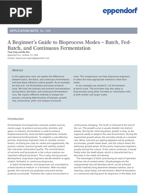 A Beginner’s Guide to Bioprocess Modes – Batch, FedBatch, and Continuous Fermentation