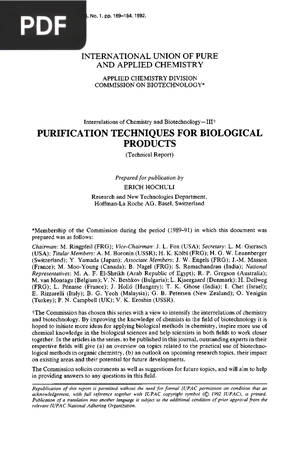 Purification techniques for biological products
