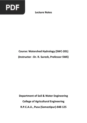 Watershed Hydrology
