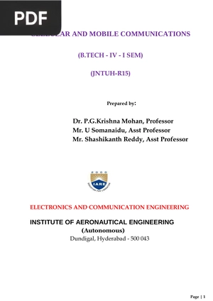 Cellular and mobile communications