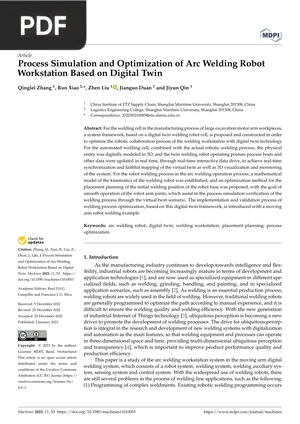 Process Simulation and Optimization of Arc Welding Robot Workstation Based on Digital Twin