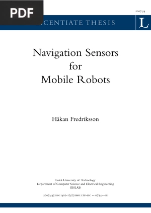 Navigation Sensors for Mobile Robots