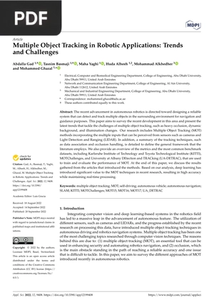 Multiple Object Tracking in Robotic Applications: Trends and Challenges