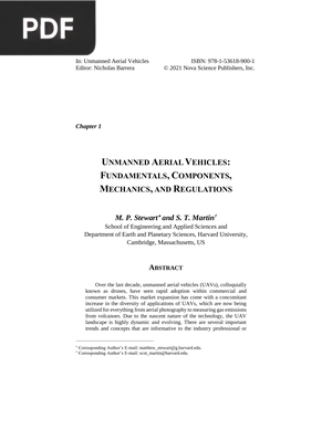 Unmanned aerial vehicles - fundamentals, components, mechanics, and regulations
