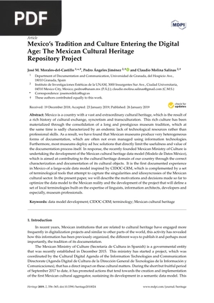 Mexico’s Tradition and Culture Entering the Digital Age: The Mexican Cultural Heritage Repository Project (Article)