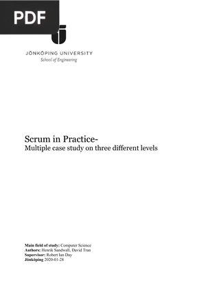Scrum in Practice- Multiple case study on three different levels