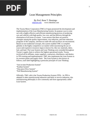 Lean Management Principles
