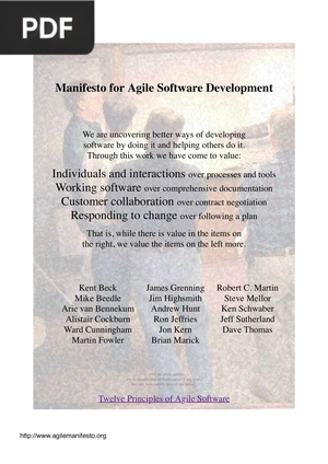 Manifesto for Agile Software Development (Article)