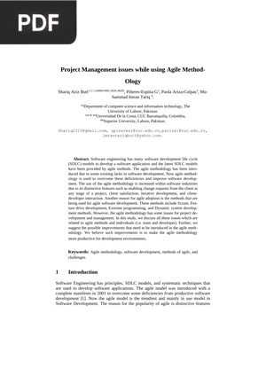 Project Management issues while using Agile Methodology
