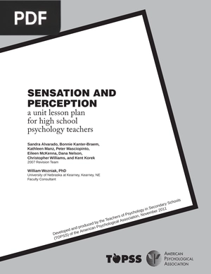 Sensation and perception