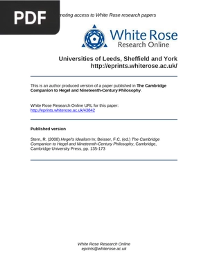 Hegel’S Idealism