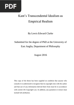 Kant’s Transcendental Idealism as Empirical Realism