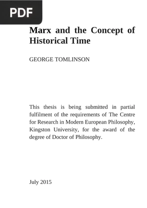 Marx and the Concept of Historical Time