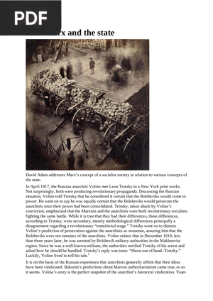 Karl Marx and the state