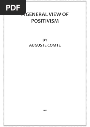 A General View Of Positivism