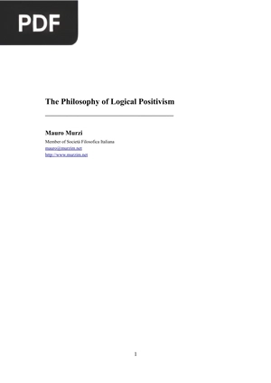 The Philosophy of Logical Positivism