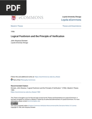 Logical Positivism and the Principle of Verification