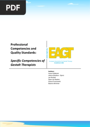 Professional Competencies and Quality Standards - Specific Competencies of Gestalt Therapists