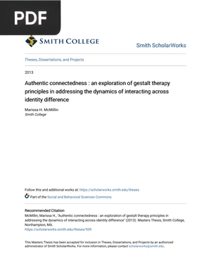 Authentic connectedness - an exploration of gestalt therapy principles in addressing the dynamics of interacting across identity difference