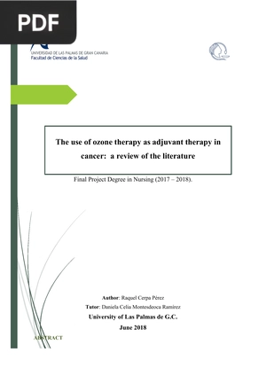The use of ozone therapy as adjuvant therapy in cancer - a review of the literature