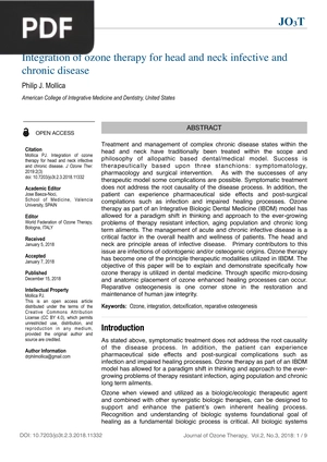 Integration of ozone therapy for head and neck infective and chronic disease (Article)